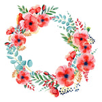 Simply Stated - Watercolor Poppies Wreath Ephemera