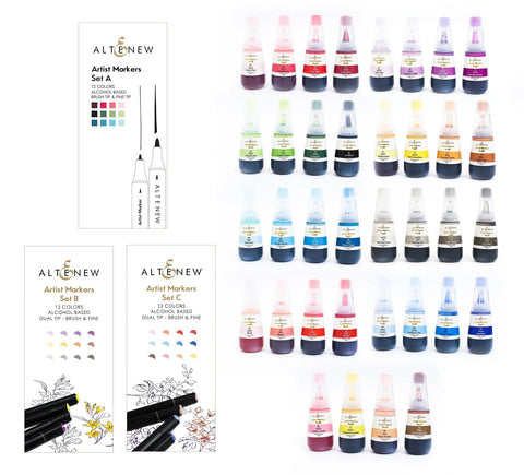 Altenew Artist Alcohol Markers & Alcohol Ink Bundle (36 Colors)