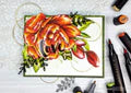 Altenew Tropical Garden Artist Alcohol Markers Set E & Alcohol Ink Bundle (12 Colors)