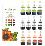Altenew Tropical Garden Artist Alcohol Markers Set E & Alcohol Ink Bundle (12 Colors)