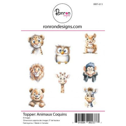 Ronron designs -Topper:   Animaux Coquins