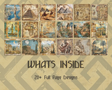 Scrapbook Resource Co -  7 x 6 Inches Paper Pad - Ancient Wonders
