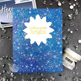 Hero Arts Snowflake Swirl Bold Prints Cling Rubber Stamp