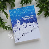 Hero Arts Snowflake Swirl Bold Prints Cling Rubber Stamp