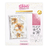 Chloe's Creative Cards 5x7 3D Embossing Folder, Stamp & Metal Die Set - Christmas Rose