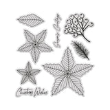 Chloe's Creative Cards 5x7 3D Embossing Folder, Stamp & Metal Die Set - Poinsettia