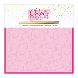 Chloe's Creative Cards - 8x8" 2D Embossing Folder - Baby Footprints Background