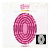Chloes Creative Cards Metal Die Set - 8x8" Dainty Ovals