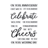 Chloes Creative Cards Die & Stamp Set - Celebrate Sentiment Builder