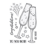 Chloes Creative Cards Die & Stamp Set - Champagne Glasses