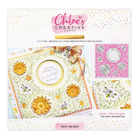 Chloe's Creative Cards Daisy & Bees 6x6 Cut & Emboss Folder