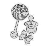 Chloe's Creative Cards Die & Stamp - Baby Collection Rattle