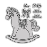 Chloe's Creative Cards Die & Stamp - Baby Collection Rocking Horse