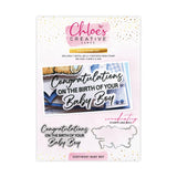 Chloe's Creative Cards Die & Stamp - Baby Collection Sentiment Baby Boy