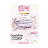 Chloe's Creative Cards Die & Stamp - Baby Collection Sentiment Grandchild