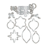 Chloe's Creative Cards Die & Stamp - Gilded Baubles