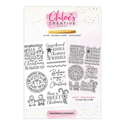 Chloes Creative Cards Photopolymer Stamp Set (A6) - Gingerbread Sentiments