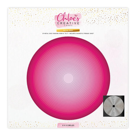 Chloes Creative Cards Metal Die Set - 8 x 8 Basic Circles
