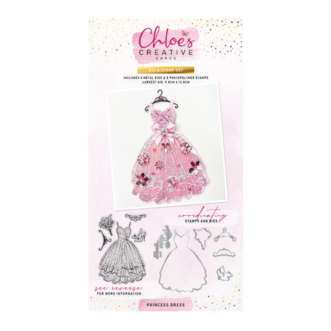 Chloe's Creative Cards Die & Stamp - Princess Dress