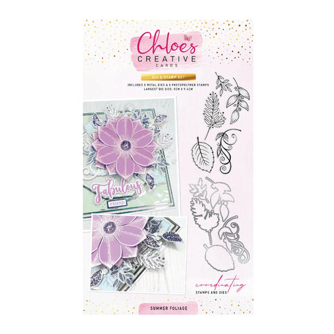 Chloes Creative Cards Die & Stamp Set - Summer Foliage