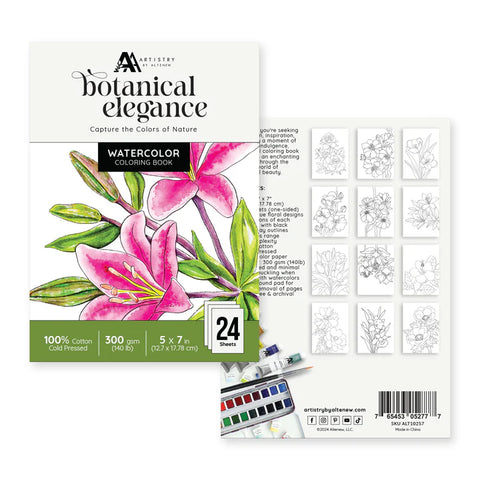 Altenew Botanical Elegance: Capture the Colors of Nature Watercolor Coloring Book