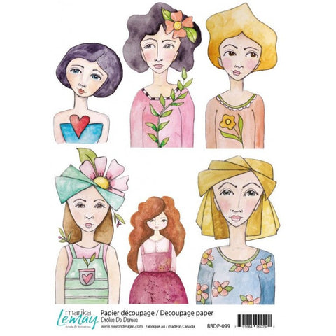 Ronron designs -Papier de riz: Marika Lemay - Drôles De Dames