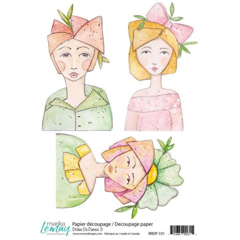 Ronron designs -Papier de riz: Marika Lemay - Drôles De Dames 3