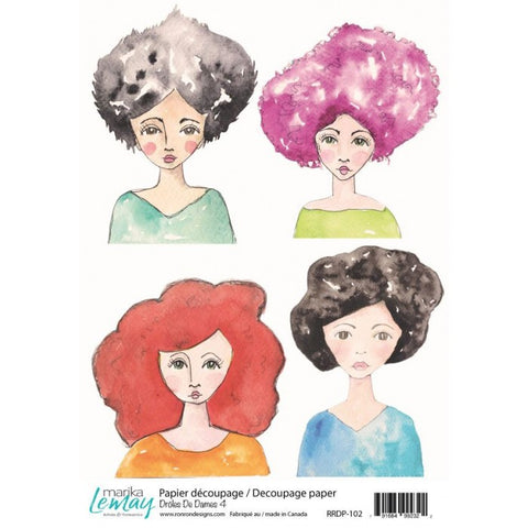Ronron designs -Papier de riz: Marika Lemay - Drôles De Dames 4