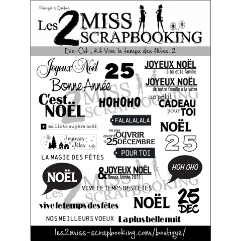 Les 2 Miss Scrapbooking - Kit vive le temps des fêtes_2 | Die-cut