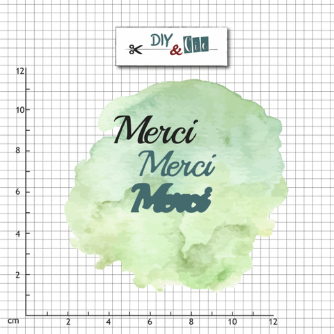 DIY and Cie-Duo die-tampon clear : Merci