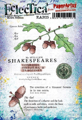 PaperArtsy - E³ Alison Bomber 25: Acorns (A5 set on EZ)