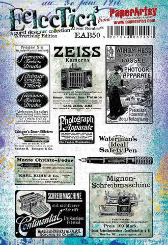 PaperArtsy -  E³ Alison Bomber 50: Advertising Edition (A5 set on EZ)