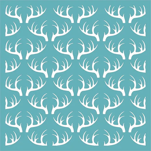 Funky Fossil - Antler Background Stencil