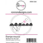 Ronron designs -Étampe de mousse: Bordure Arc-En-Ciel