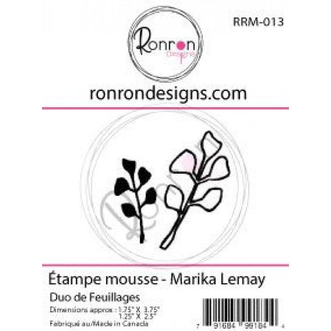 Ronron designs -Étampe de mousse: Duo de Feuillages