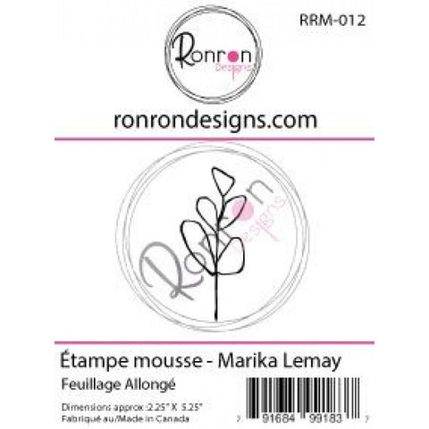 Ronron designs -Étampe de mousse: Feuillage Allongé