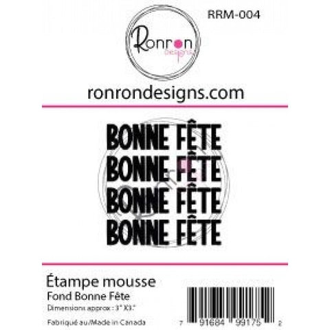 Ronron designs -Étampe de mousse: Fond Bonne Fête