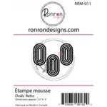 Ronron designs -Étampe de mousse: Ovales Rétro