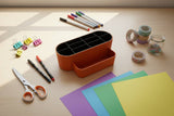 Ink Station Wide Desk Organizer: Gray / Black