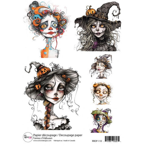Ronron Designs Papier De Riz: Femmes D'Halloween