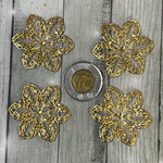 Les belles des bois - Metal Embellishments - Flowers no. 26 gold