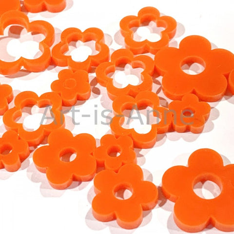 Art-is-Anne -Mini fleurs orange-1