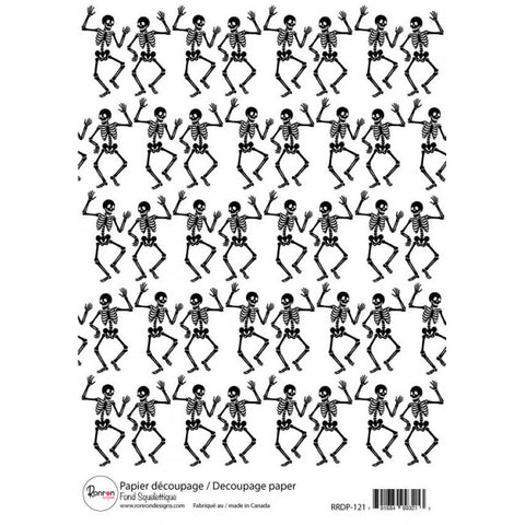 Ronron Designs Papier De Riz: Fond Squelettique
