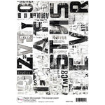 Ronron designs -Papier de riz: Fond Noir & Blanc