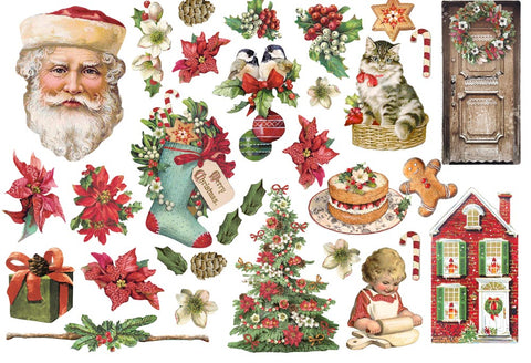 Stamperia Cardstock Ephemera Paper Cut Outs Classic Christmas