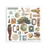 Stamperia Rub-on kit cm 15,5x15,5 - 6 pages A new Beginning