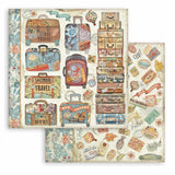 Stamperia Scrapbooking Pad 10 sheets cm 30,5x30,5 (12"x12") - Art of Travelling