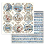 Stamperia  Scrapbooking Small Pad 10 sheets cm 20,3X20,3 (8"X8") - Silent Sea