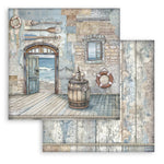 Stamperia  Scrapbooking Small Pad 10 sheets cm 20,3X20,3 (8"X8") - Silent Sea