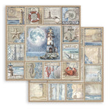 Stamperia  Scrapbooking Small Pad 10 sheets cm 20,3X20,3 (8"X8") - Silent Sea